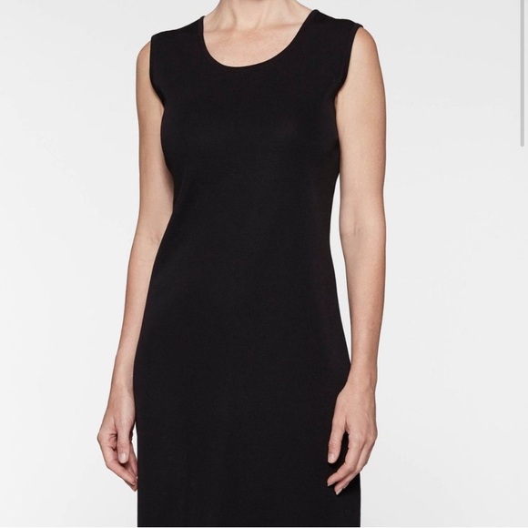 Misook Black Sleeveless Dress with Flounce Hem - Picture 2 of 6